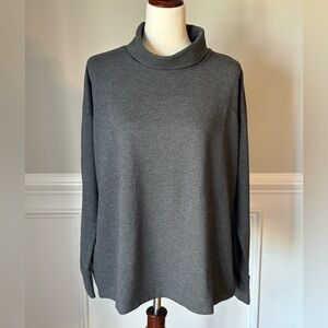 NEW J. Jill Fit Dark Charcoal Gray Turtleneck Sweater size Small Tall